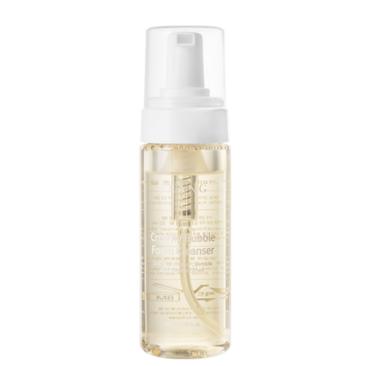 Urang Creamy Bubble Foam Cleanser 150 ml, flacone detergente schiumogeno vista frontale