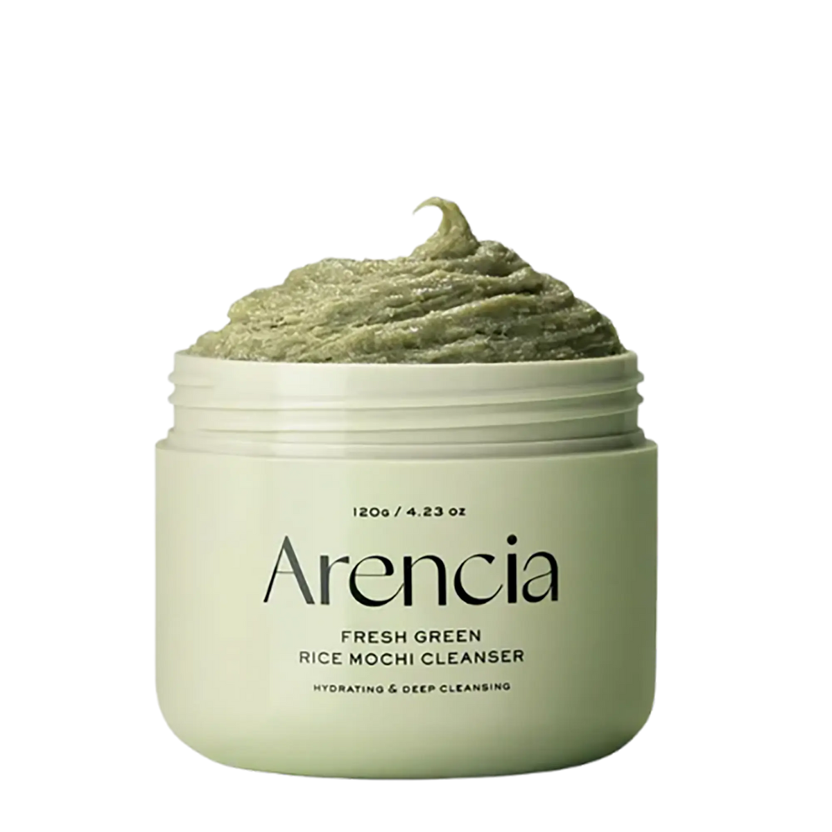 Arencia Fresh Green Rice Mochi Cleanser, vasetto detergente verde