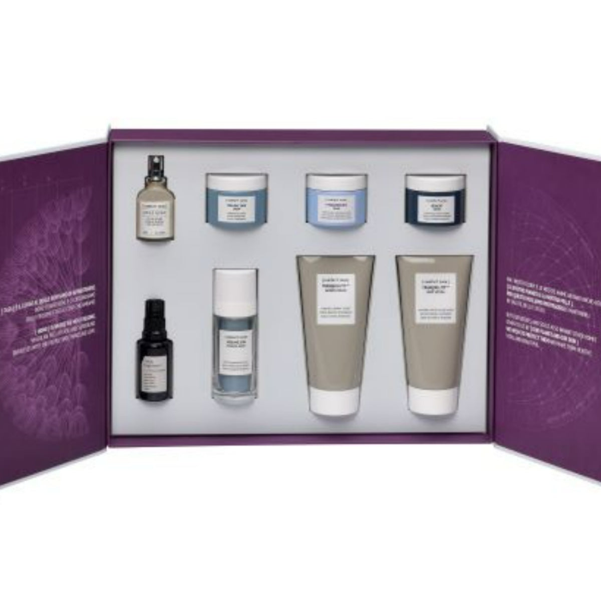 Comfort Zone My Private Spa Collection 2 aperto, box viola con set di prodotti viso e corpo