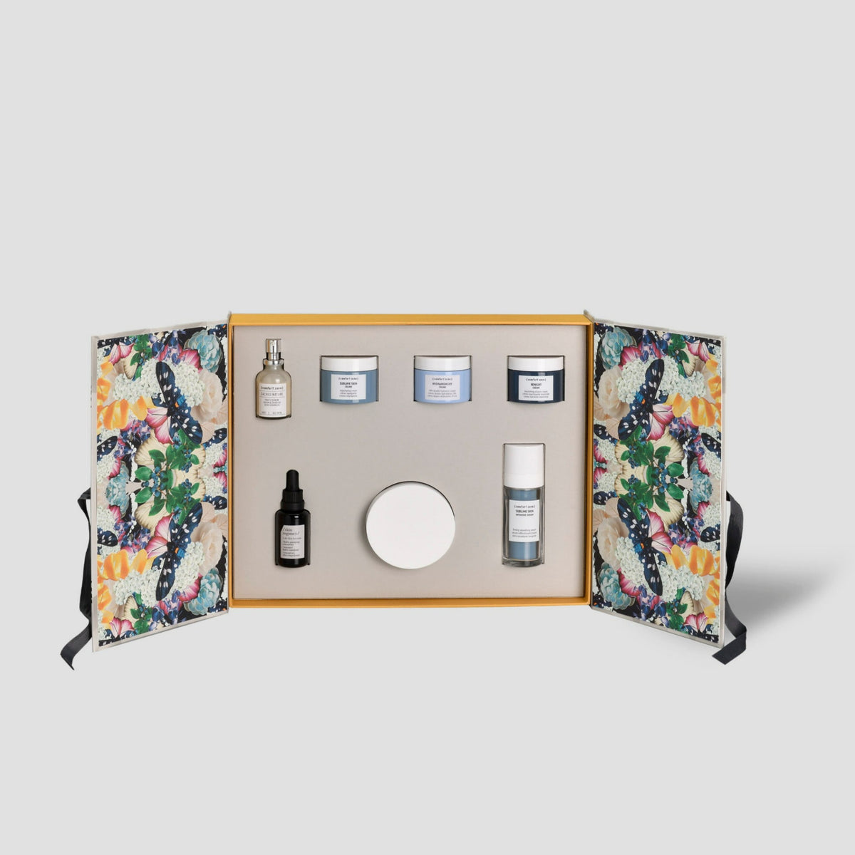 Comfort Zone My Private Spa Collection 1 aperto, box floreale con set di prodotti viso e corpo