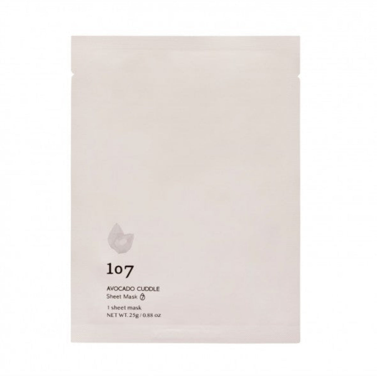 107 Beauty Avocado Cuddle Sheet Mask 25 g, bustina maschera in tessuto
