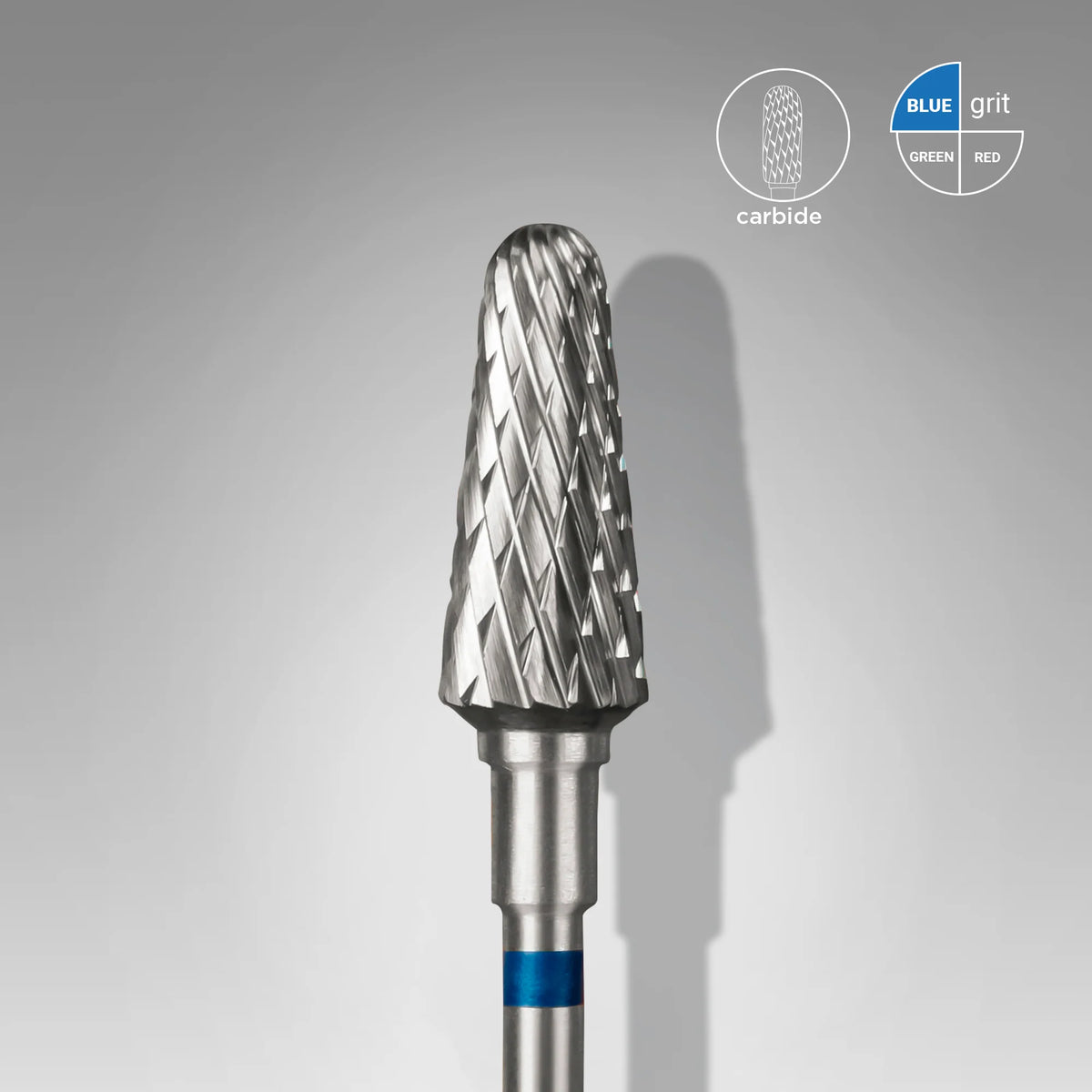 Staleks Punta Carburo Tronco Blu, fresa per unghie diametro 6x14 mm