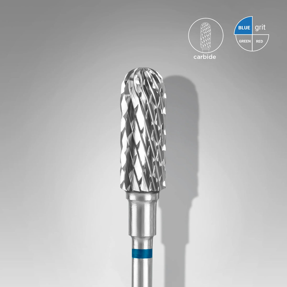 Staleks Punta Carburo Cilindro Tondo Blu, fresa per unghie 5x13 mm