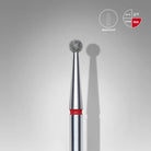 Staleks Punta Diamantata Sfera Rossa, fresa per unghie diametro 2,5 mm