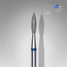 Staleks Punta Diamantata Fiamma Appuntita Blu, fresa per unghie 2,1x8 mm
