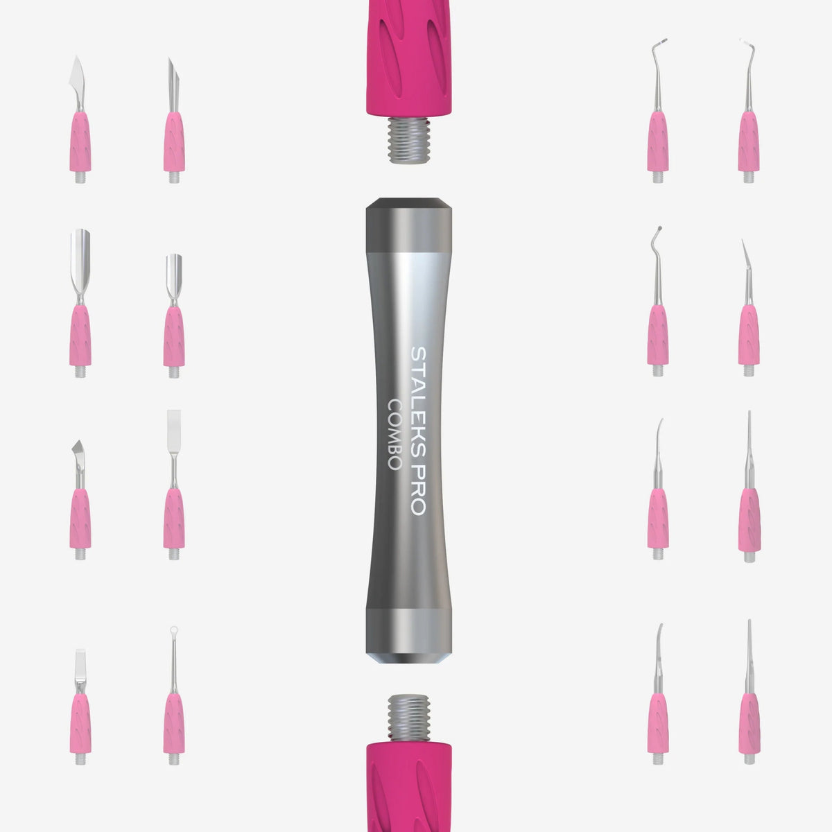 Staleks Manico Pusher Combo Uniq 10 Argento, per punte intercambiabili