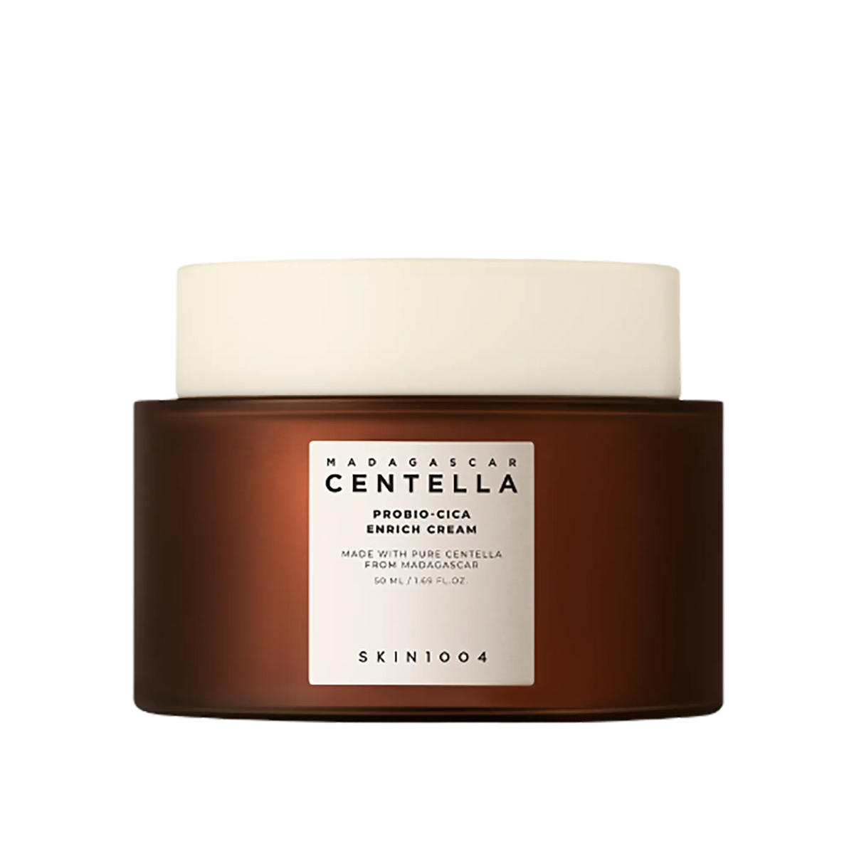 Skin1004 Madagascar Centella Probio-Cica Enrich Cream 50 ml, vasetto crema nutriente vista frontale