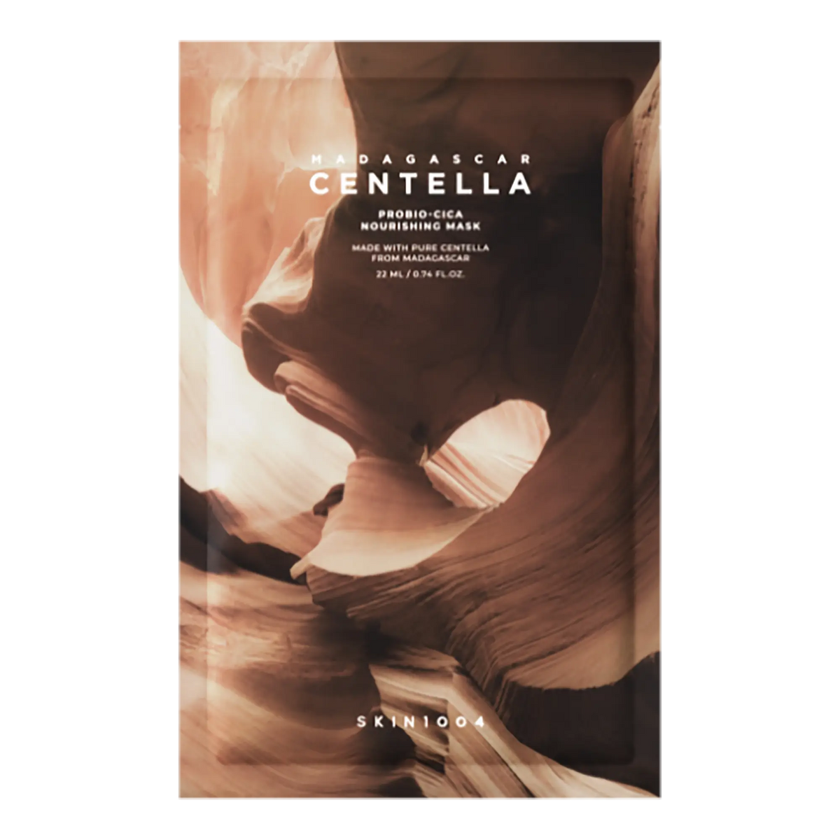 Skin1004 Madagascar Centella Probio-Cica Nourishing Mask, confezione maschera nutriente vista frontale