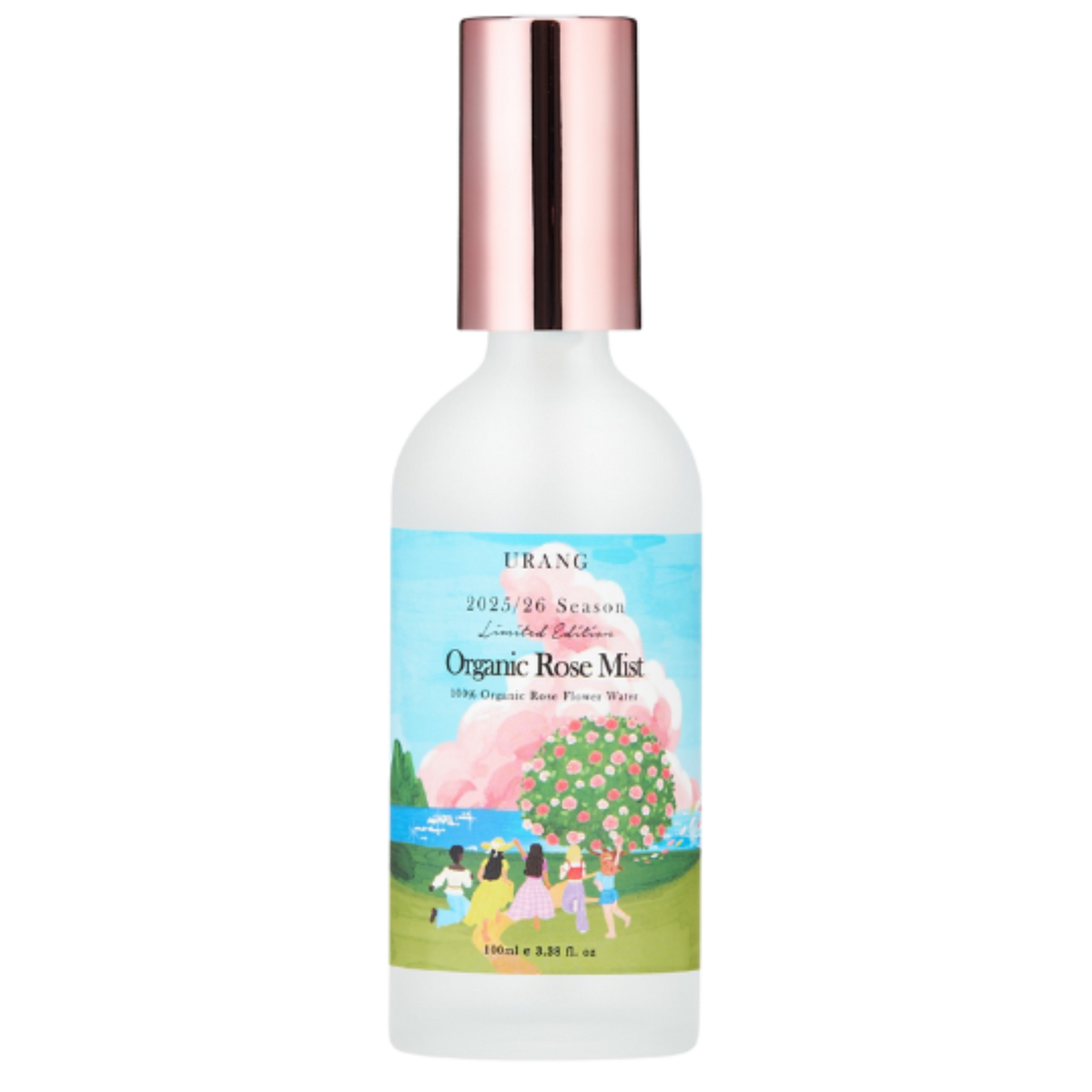 Urang Organic Rose Mist 100 ml, flacone spray vista frontale