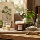 Skin1004 Madagascar Centella Probio-Cica Enrich Cream, vasetto in ambientazione naturale