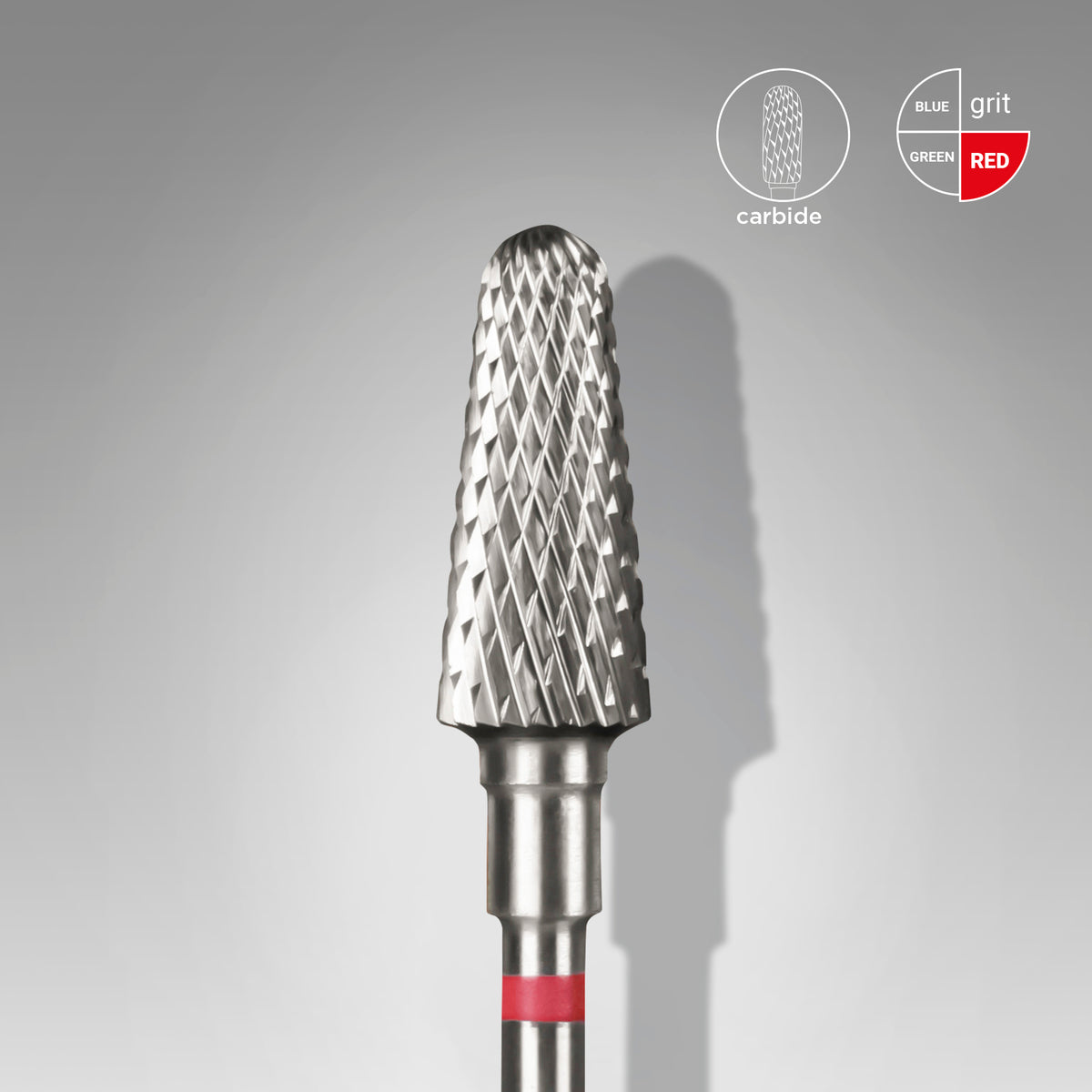 Staleks Punta Carburo Tronco Rossa, fresa per unghie diametro 6x14 mm