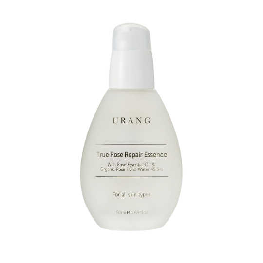 Urang True Rose Repair Essence 50 ml, flacone essenza vista frontale