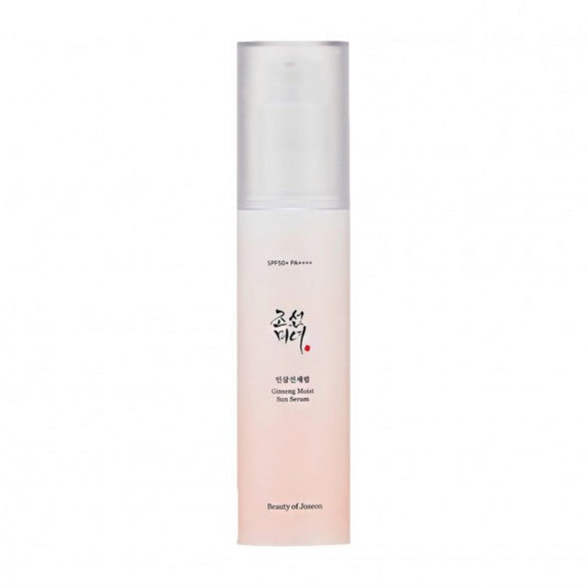 Beauty of Joseon Ginseng Moist Sun Serum SPF50 50 ml, flacone solare vista frontale