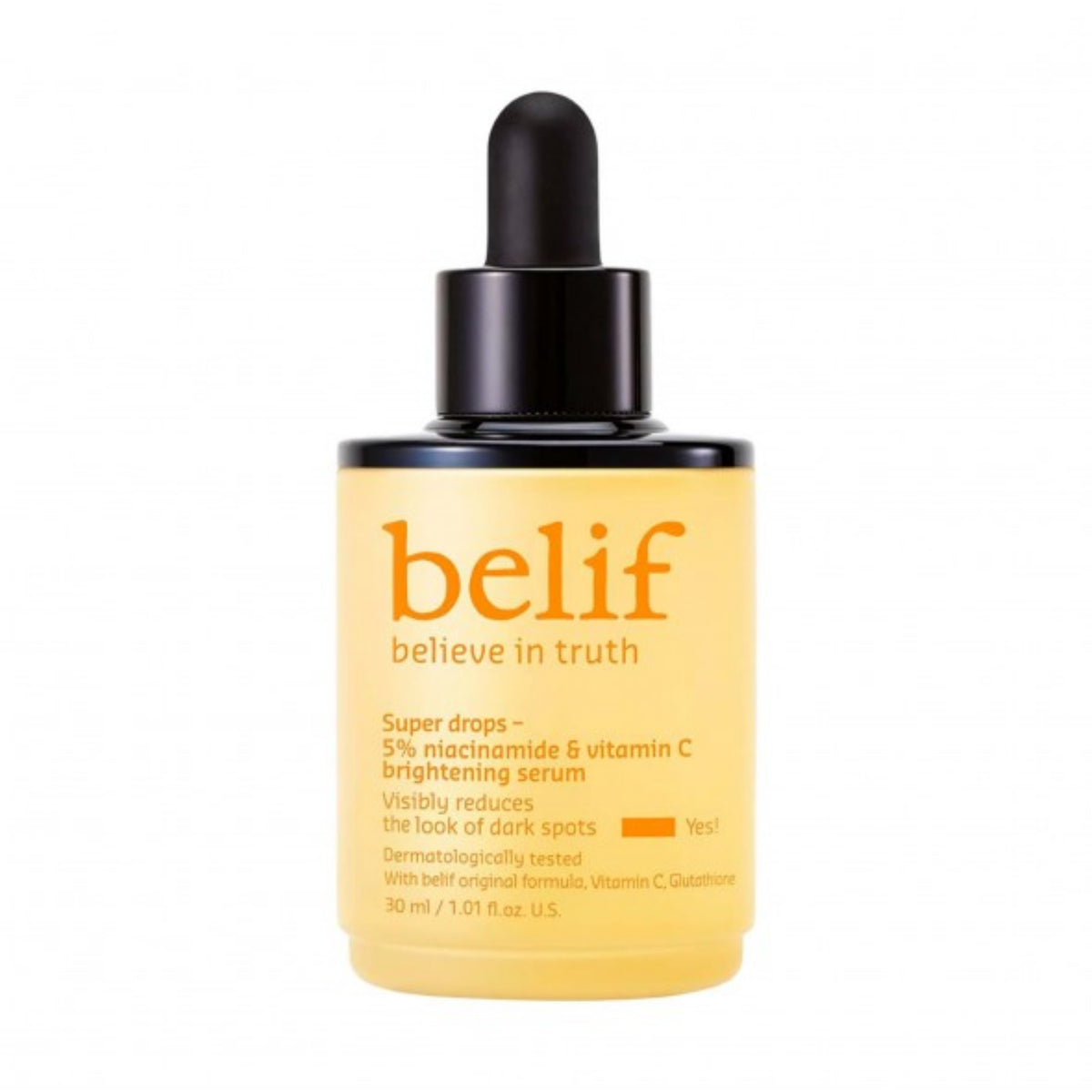 Belif Super Drops 5% Niacinamide & Vitamin C 30 ml, flacone contagocce