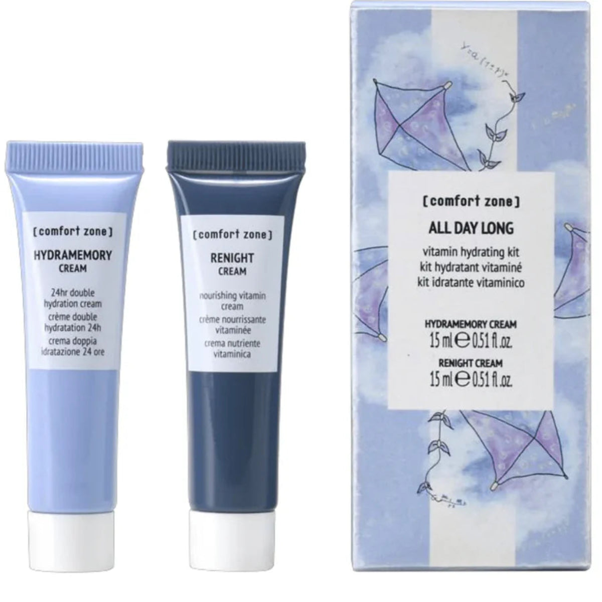 Comfort Zone All Day Long Kit, confezione routine viso giorno
