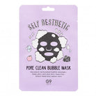 G9 Skin Self Aesthetic Pore Clean Bubble Mask 23 g, bustina maschera viola